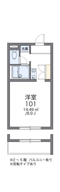 レオパレスエースⅡ 間取り図