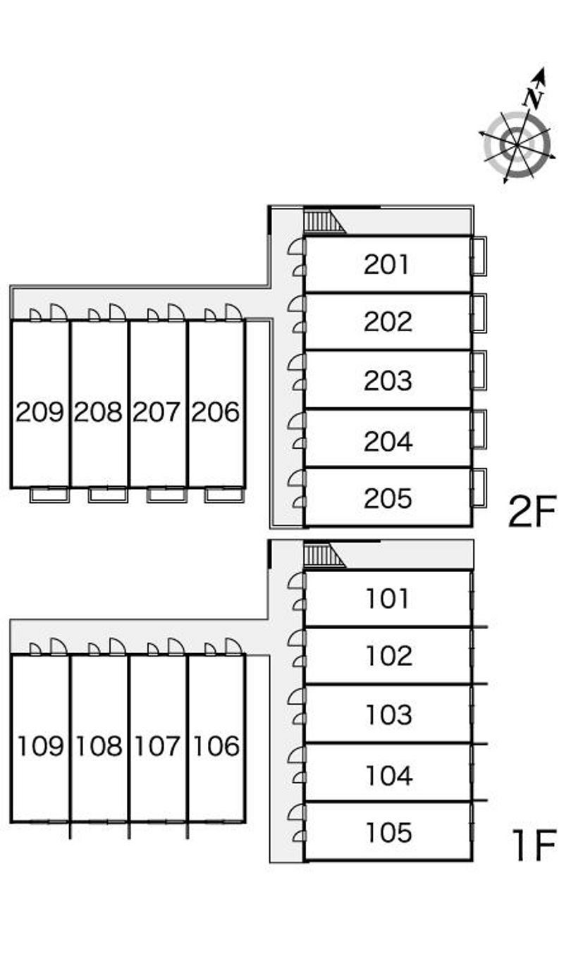 レオパレスチェリーコーポ 間取配置図