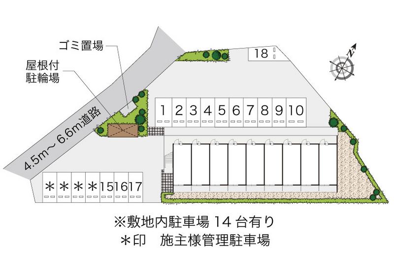 レオパレスＴ＆Ｍコート 配置図