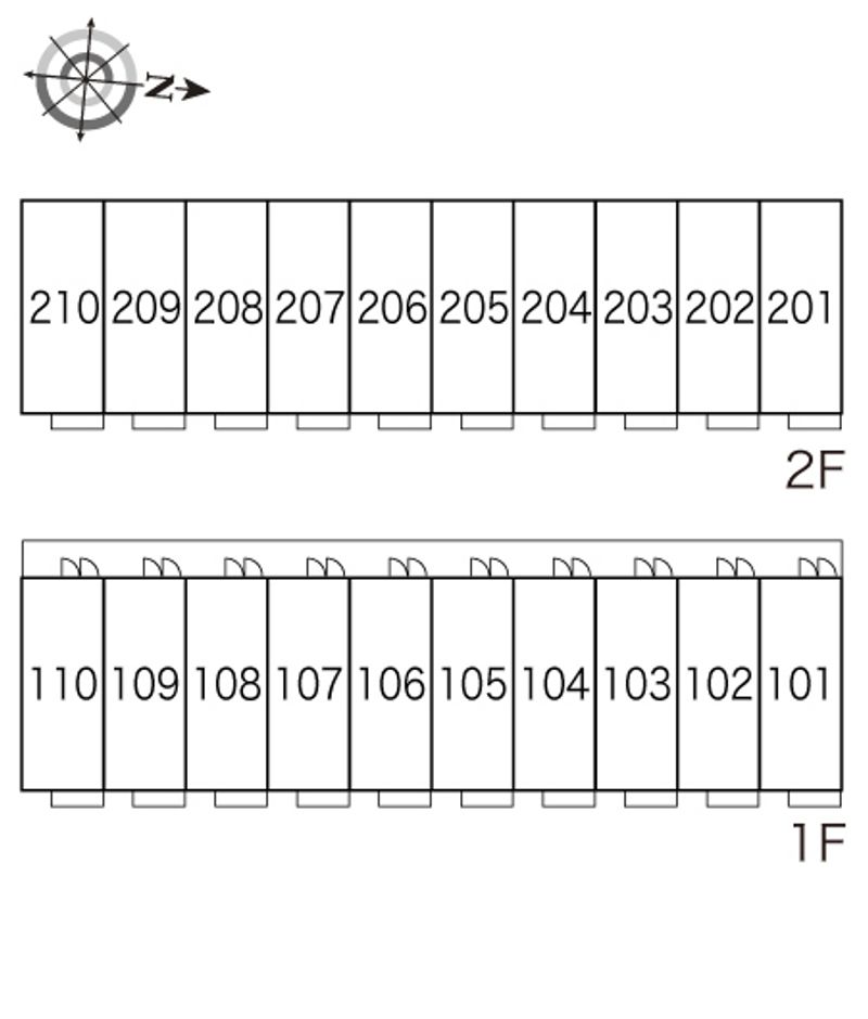 レオパレスクリオネ 間取配置図