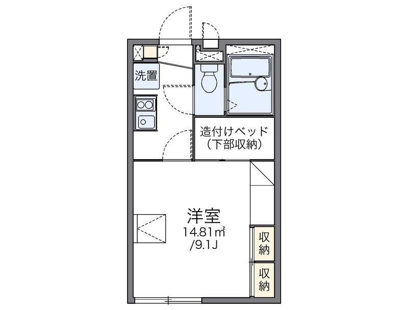 レオパレスハピネスⅡ 間取図