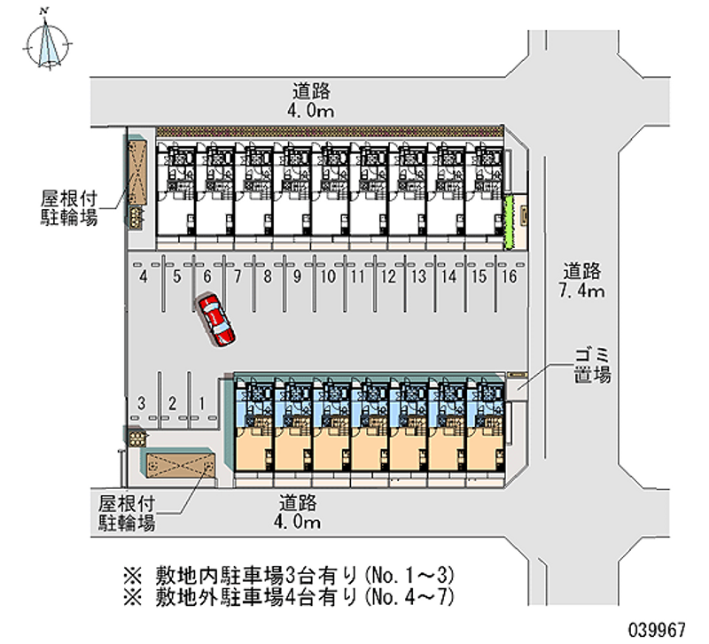 レオパレス福泊Ｂ 月極駐車場