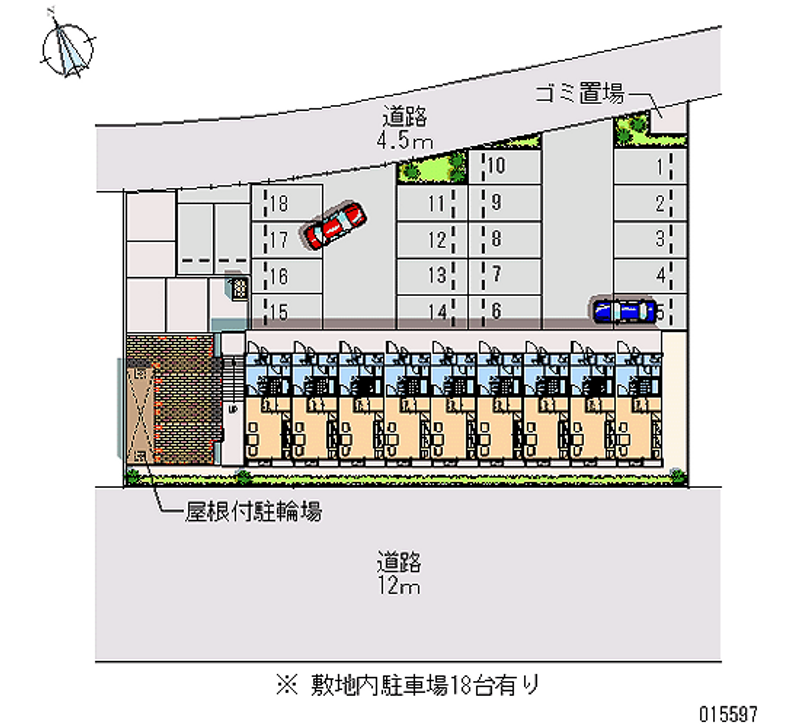 レオパレスリバーサイド 月極駐車場