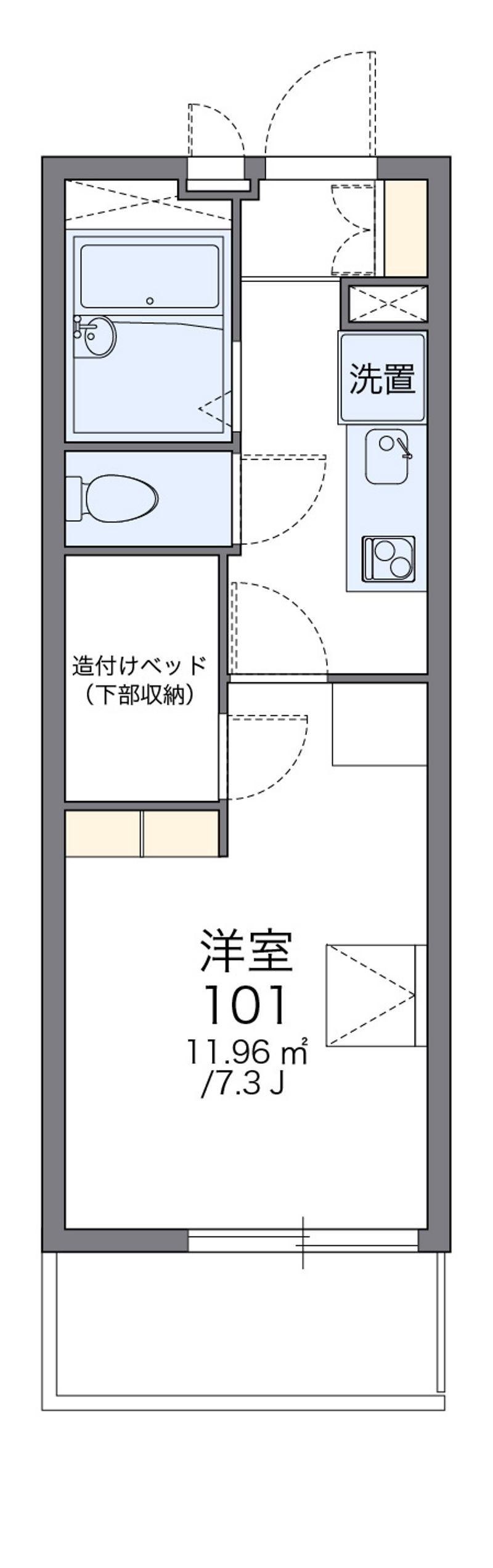 レオパレスセントグレースＢ 間取図