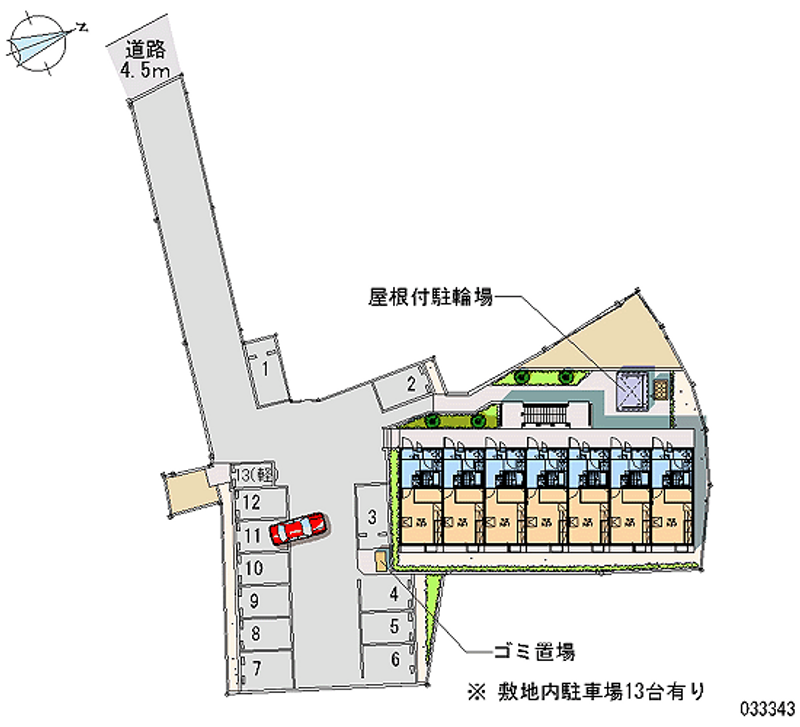 レオパレスすずな 月極駐車場