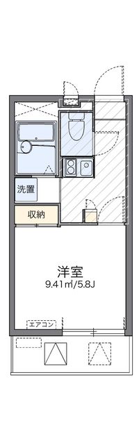 レオパレスイキ西新宿 間取り図