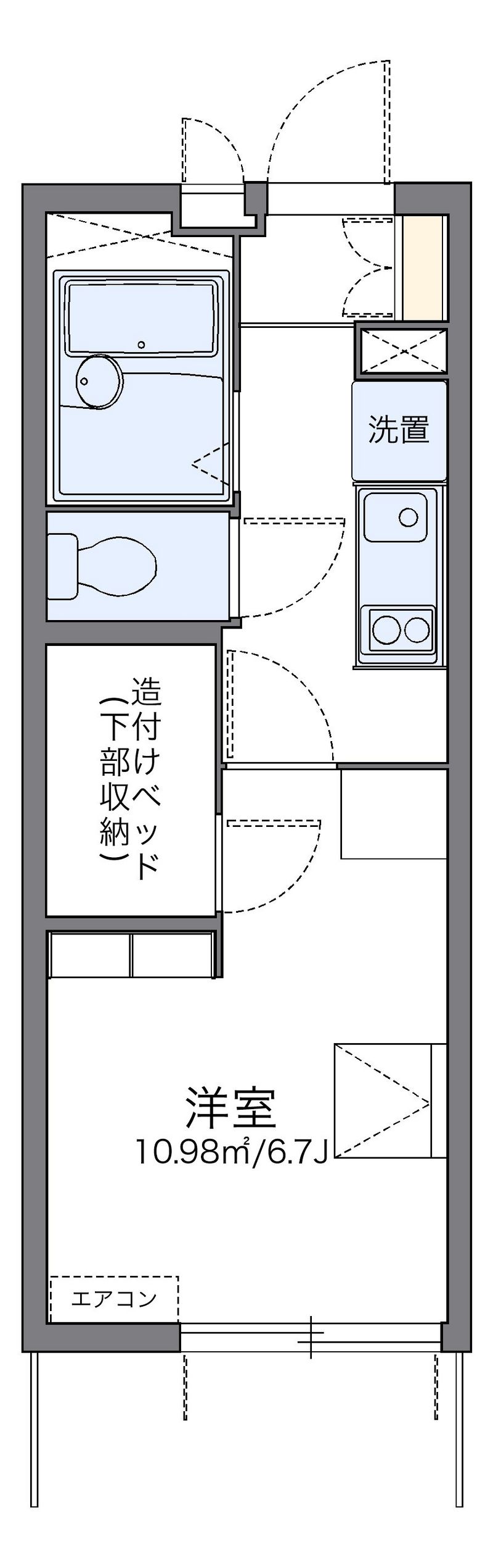 レオパレス府庁前 間取り
