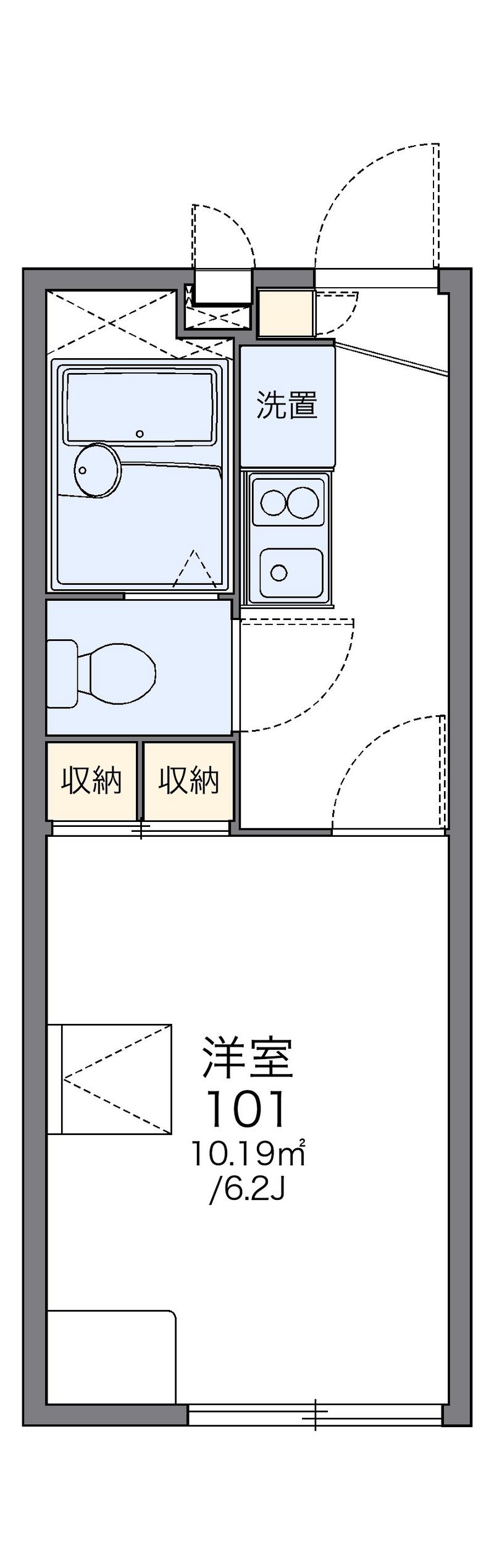 レオパレス１２９ロードサイド 間取図