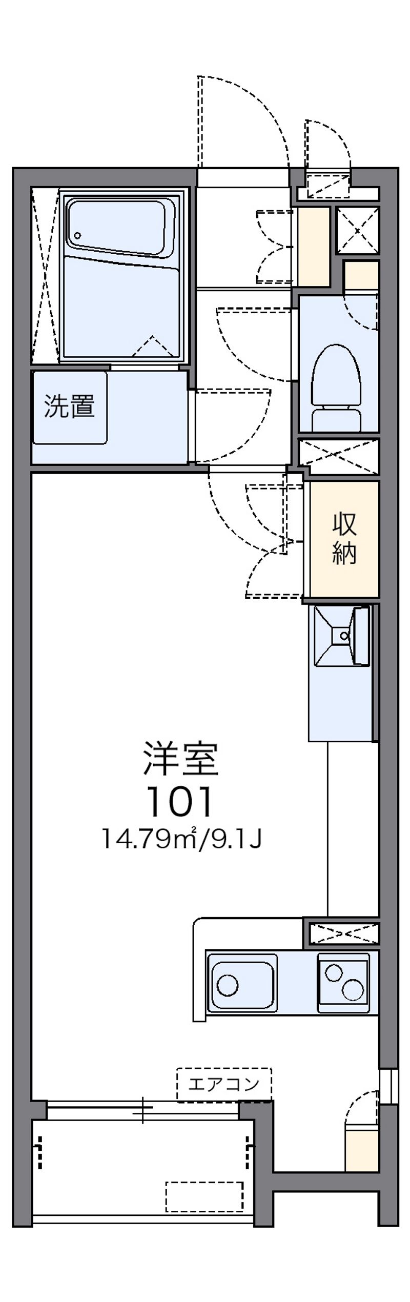 レオネクストパレフルール 間取図