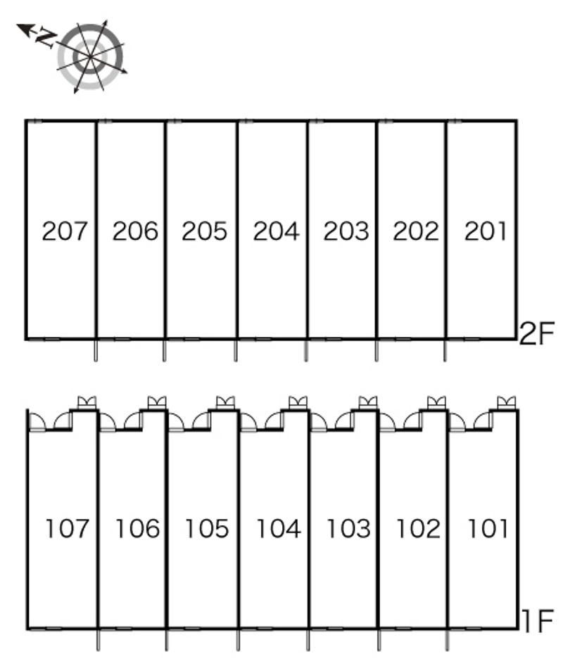 レオパレスロックコート 間取り配置図