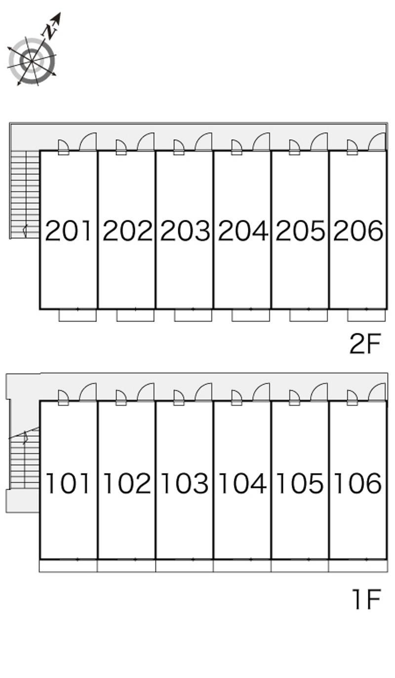 レオパレスハイランドⅡ 間取配置図
