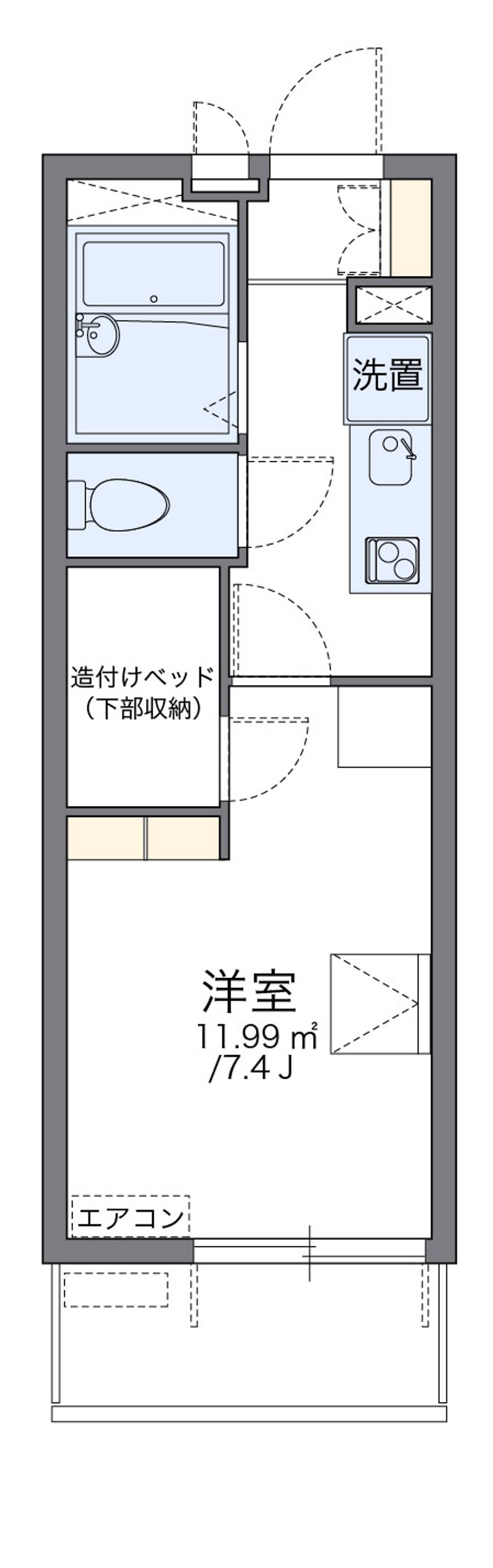 レオパレスせんだん 間取図