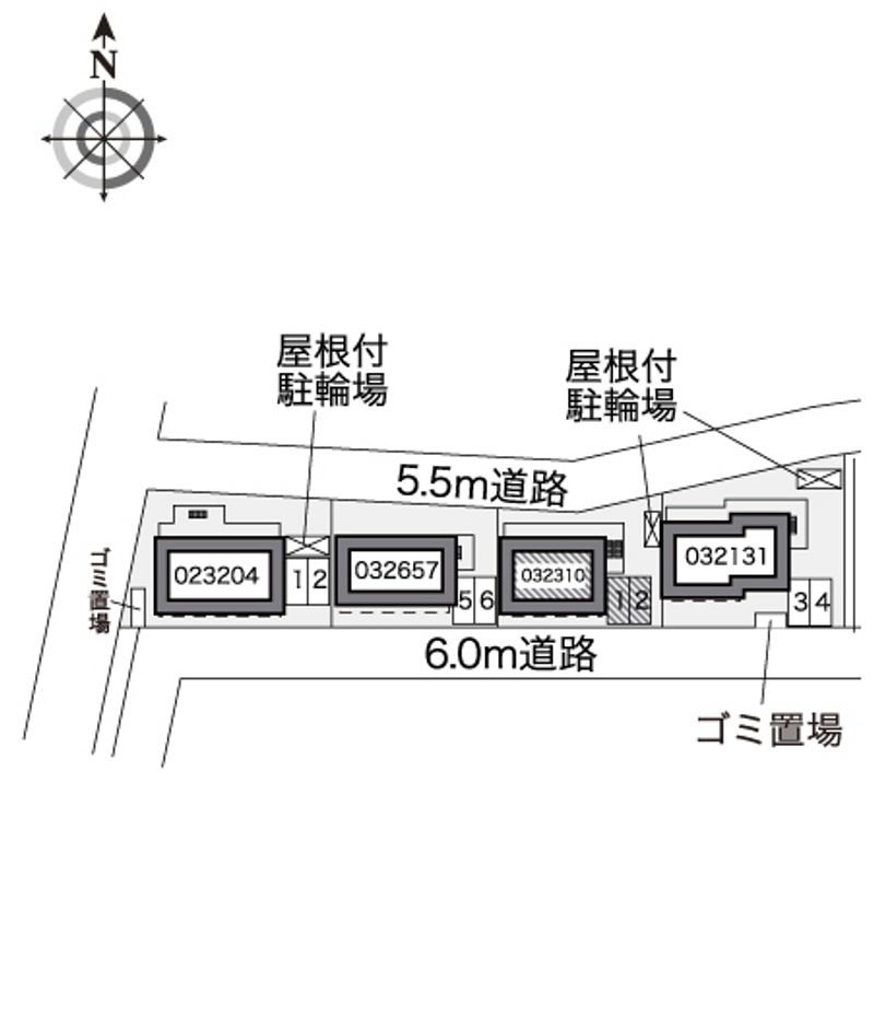 レオパレスリバーウエスト　Ｂ 配置図