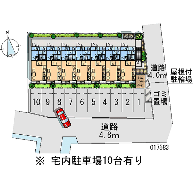 レオパレスパステル 月極駐車場