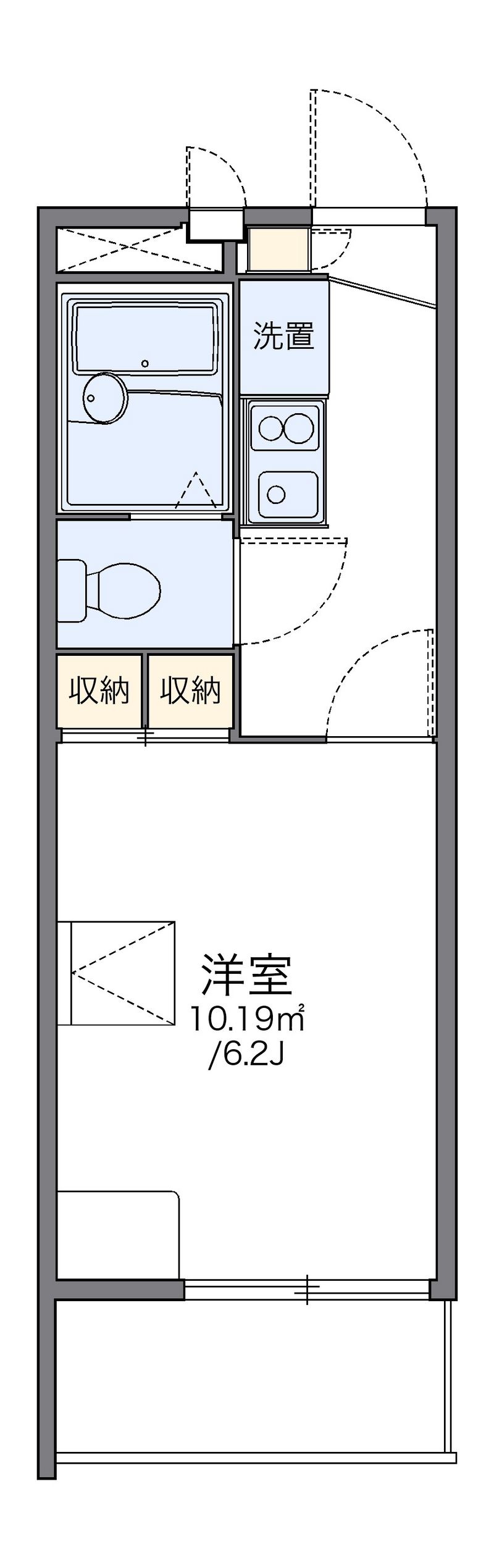 レオパレスホワイトプラム 間取図