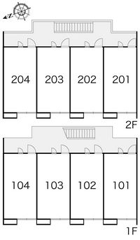 レオパレス清本町 間取配置図
