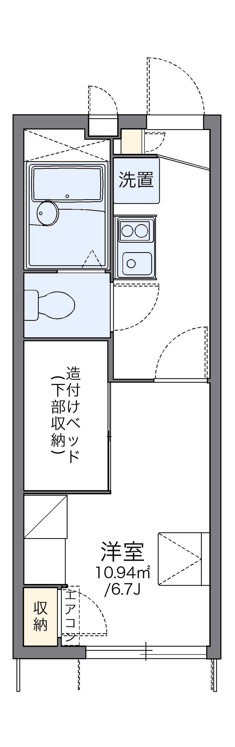 レオパレスウィステリアⅣ 間取図