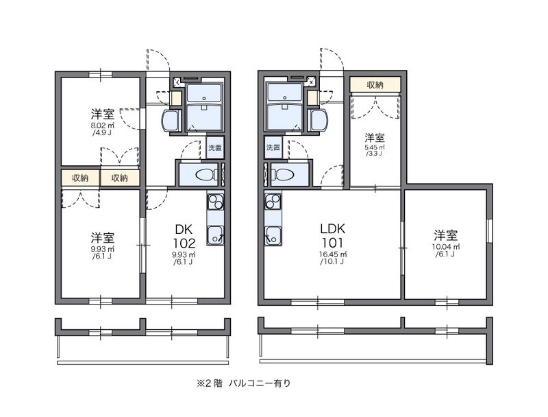 レオパレスＭＩＬＴＯＮ　ＧＲＥＥＮ 間取図