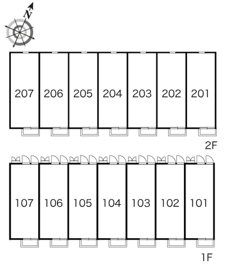 レオパレスめごばり 間取配置図