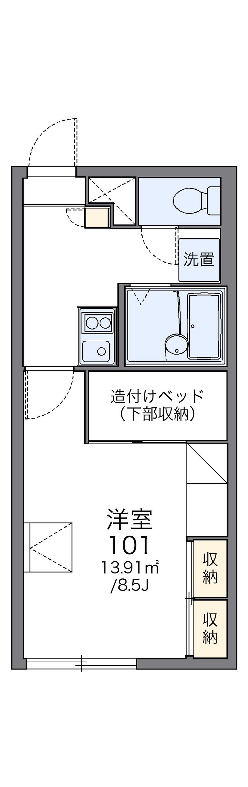 レオパレス美園フェニックス 間取図