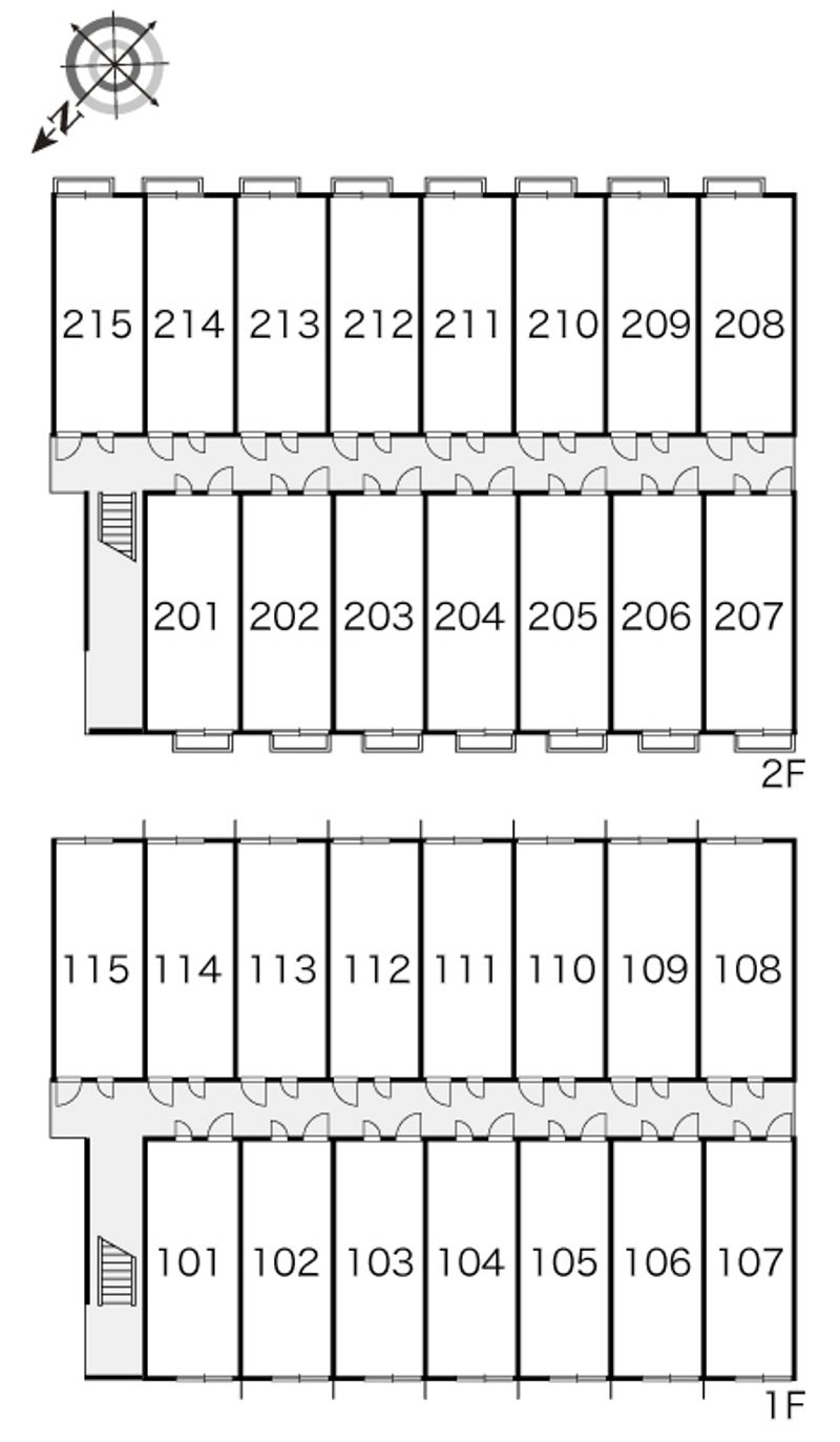 レオパレスひつじ雲 間取配置図