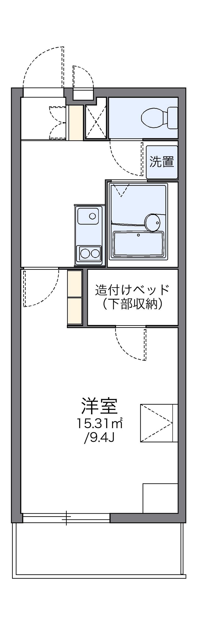 レオパレス紫峰ヶ丘Ⅰ 間取図