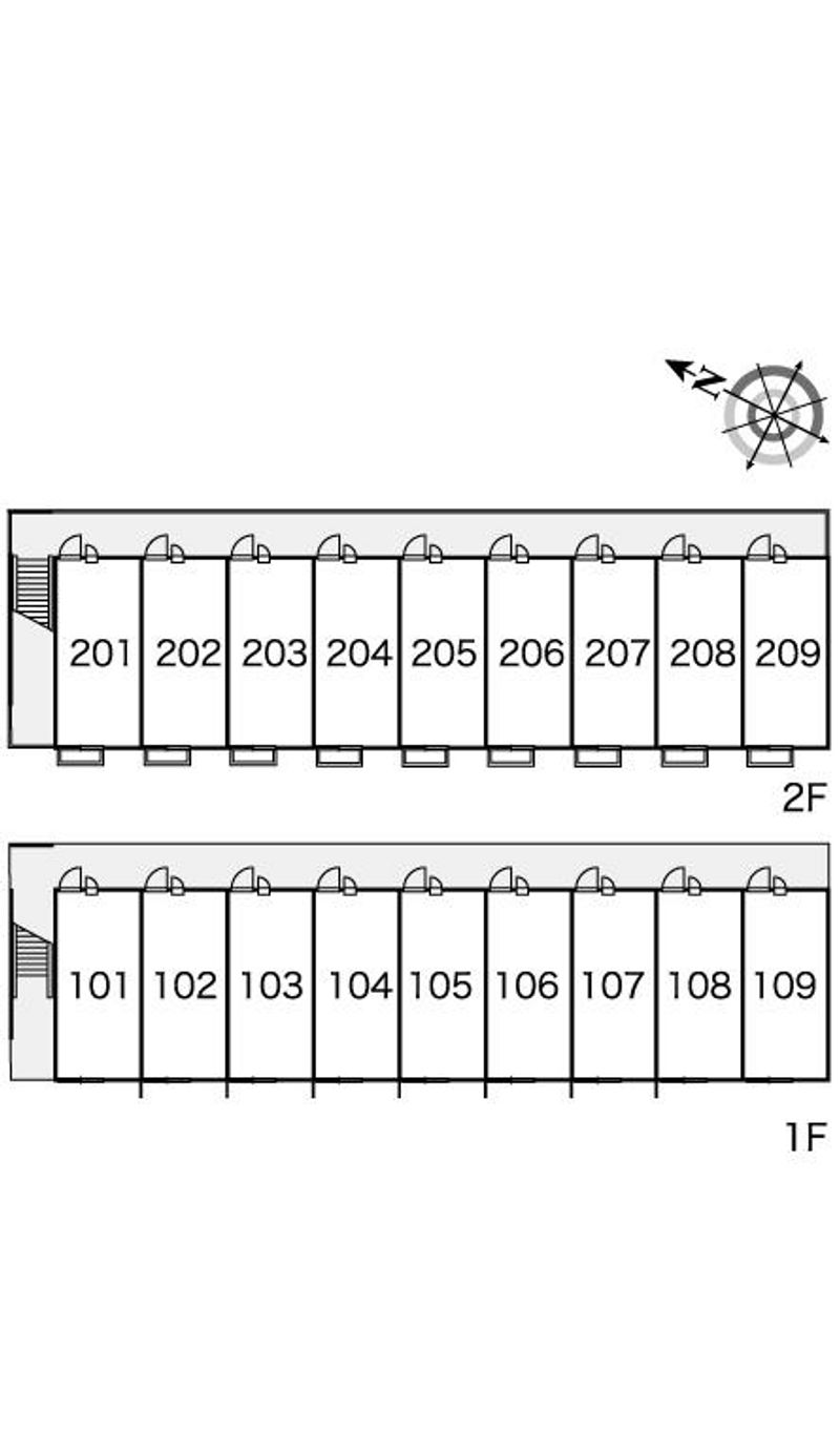 レオパレスローズマリーⅠ 間取配置図