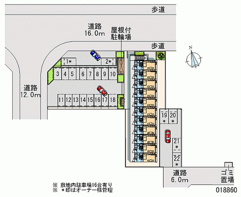 レオパレス大森Ⅱ 月極駐車場