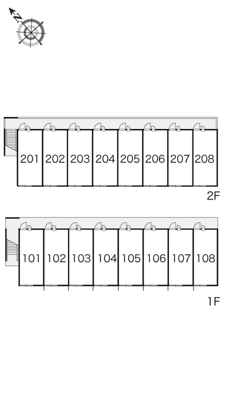 レオパレスプリズム　八雲台 間取配置図