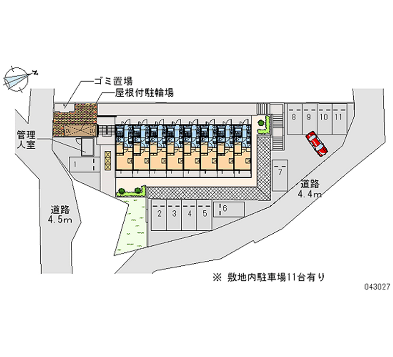 レオパレス七隈 月極駐車場