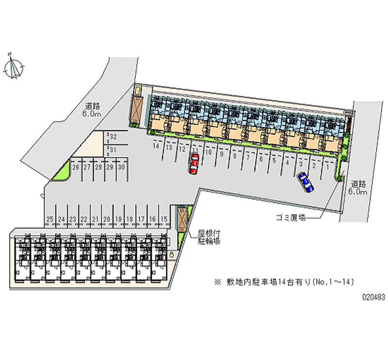 レオパレスヴィラージュ山手 月極駐車場