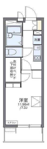 レオパレスファーウッドⅡ 間取り図