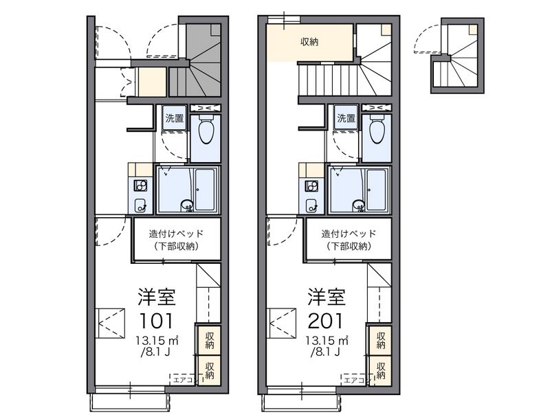 レオパレスさぎしまⅤ 間取図