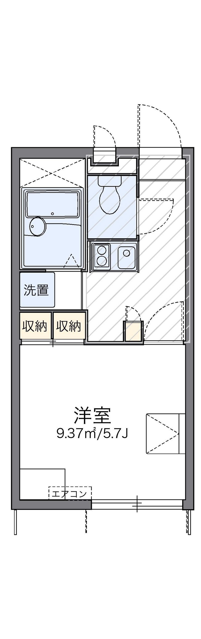 レオパレスサニーサイドＬ 間取図