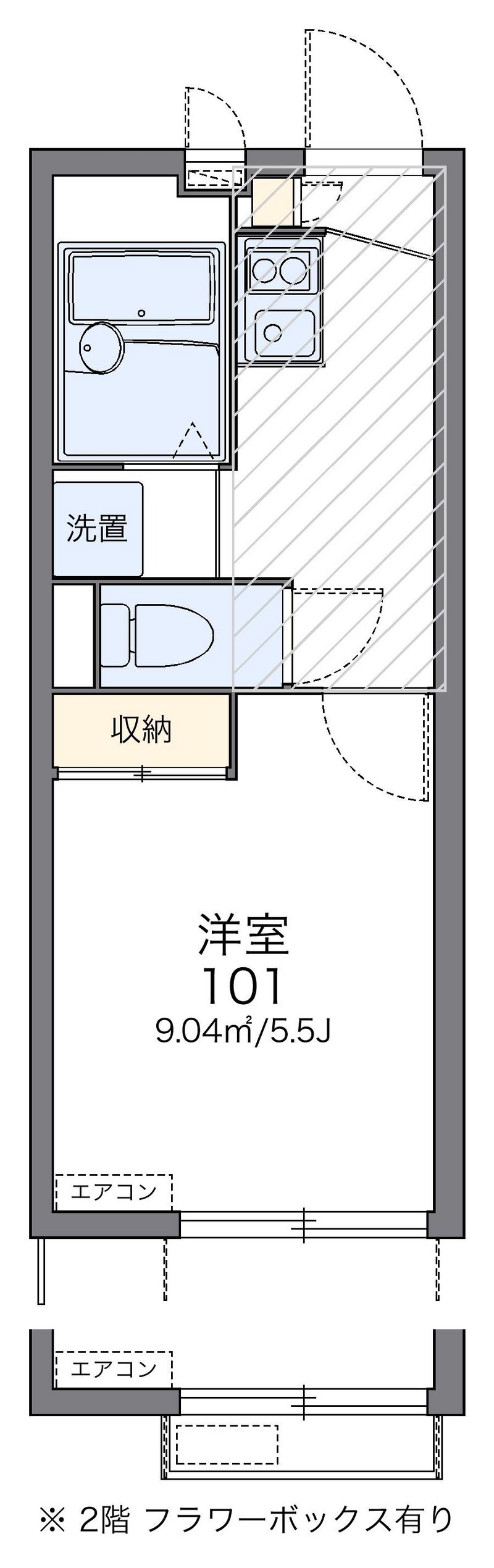 レオパレスアバンティ 間取図