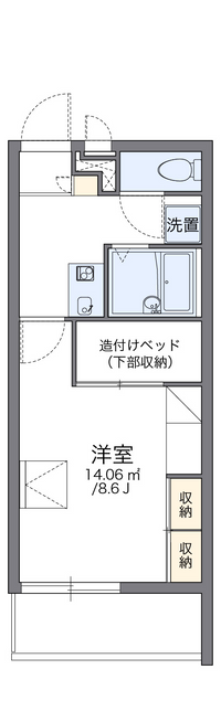 レオパレス山下 間取り図