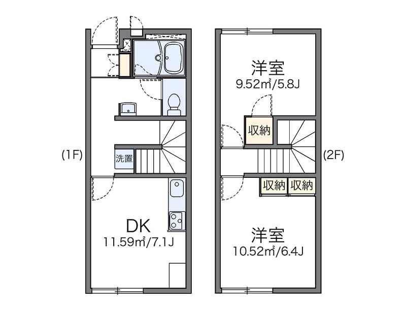 レオパレスプリメーラ深見 間取図