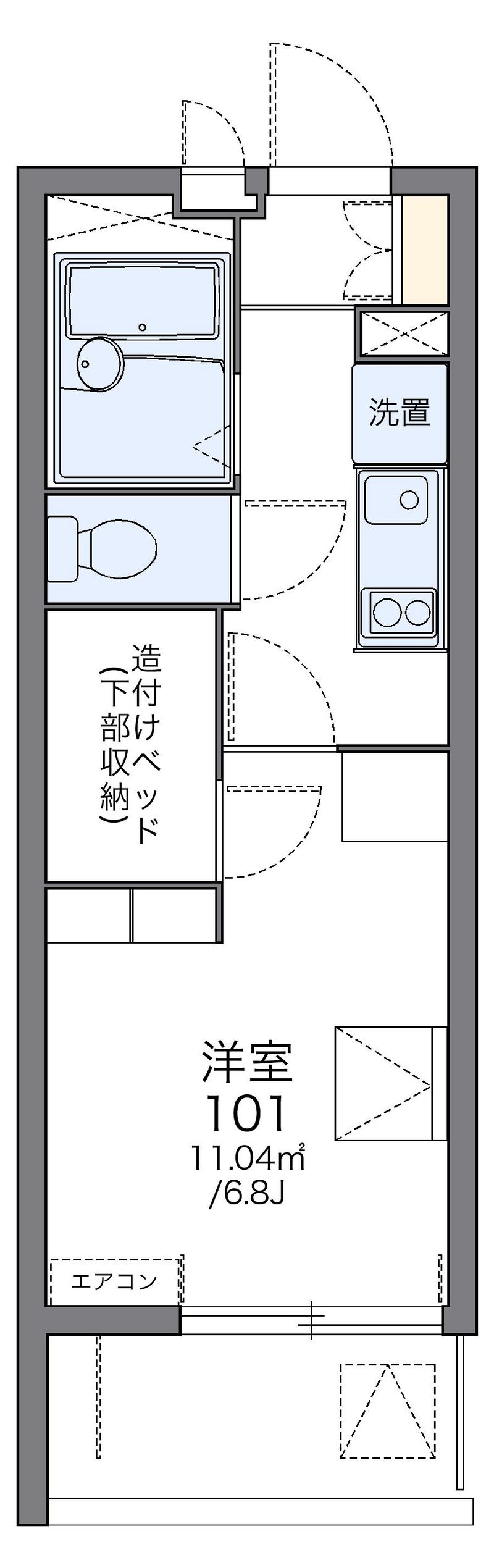 レオパレス紫野 間取図