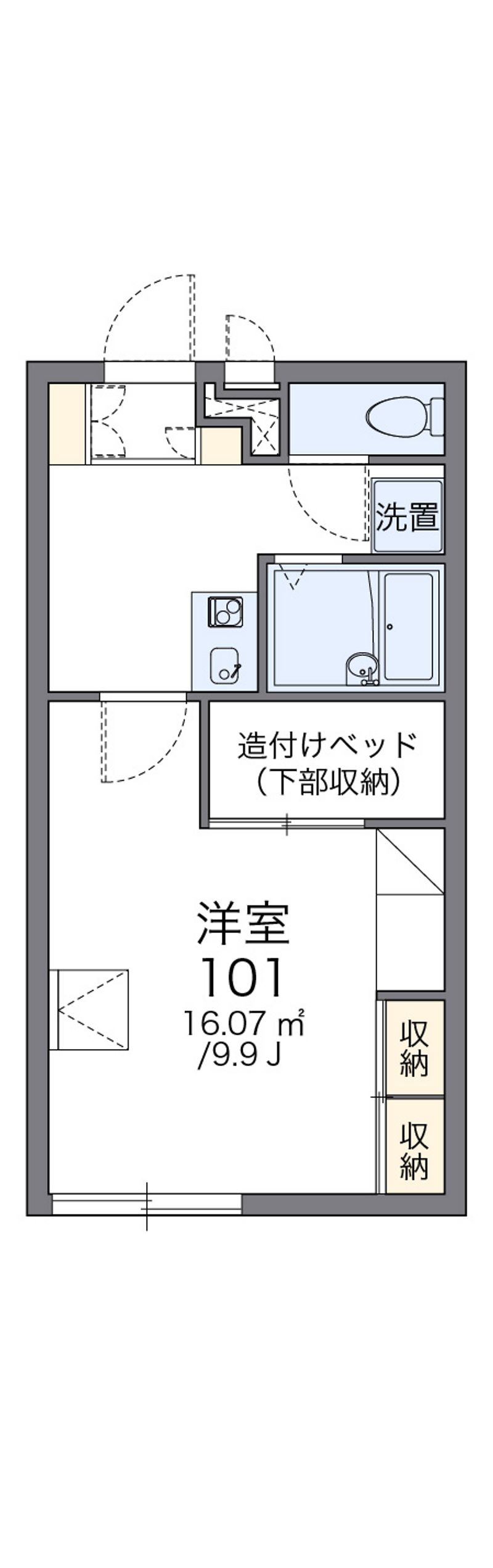 レオパレスメモワール東一宮 間取図