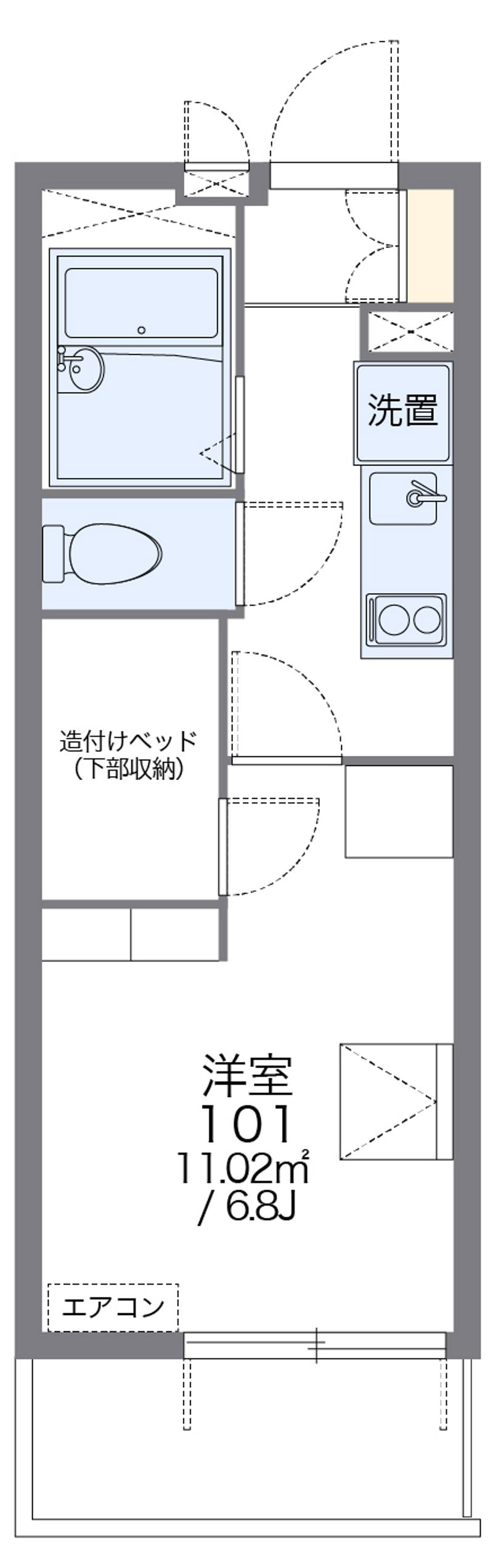 レオパレスシマザキ 間取図