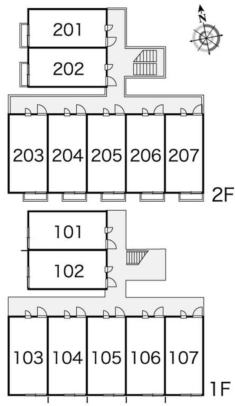 レオパレス横路 間取配置図