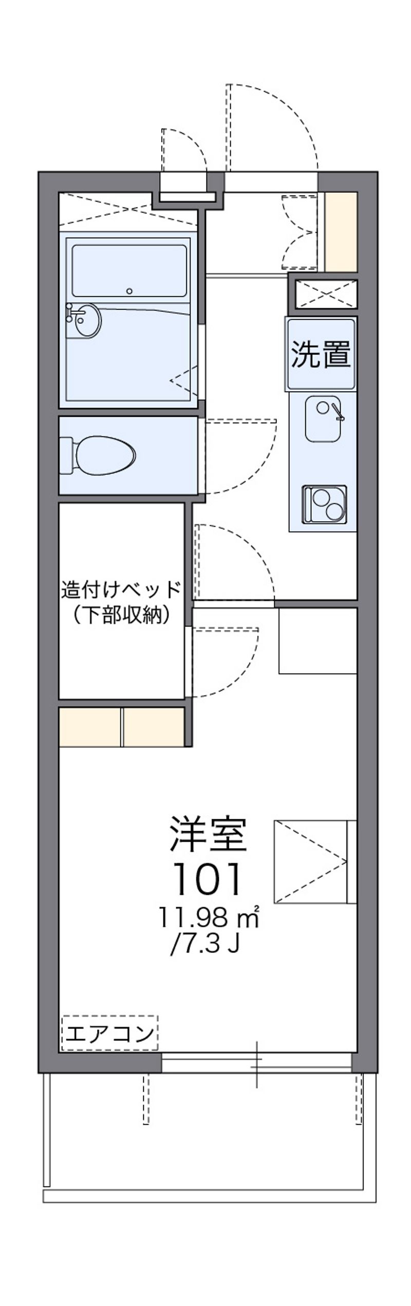 レオパレス祐光ＬＡ１ 間取図