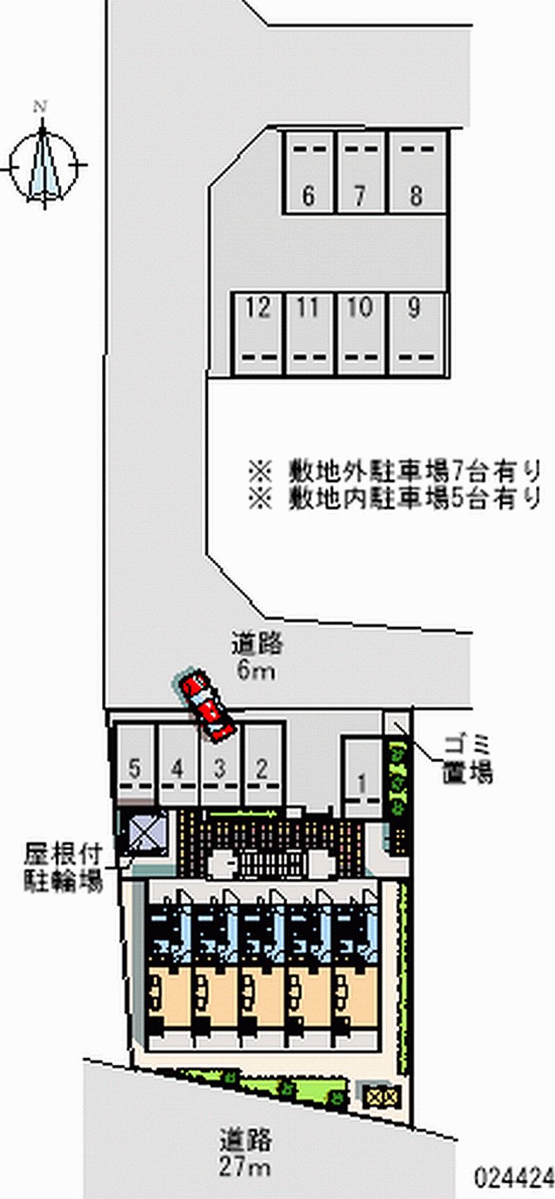 レオパレスリトルフラワーＢ 月極駐車場