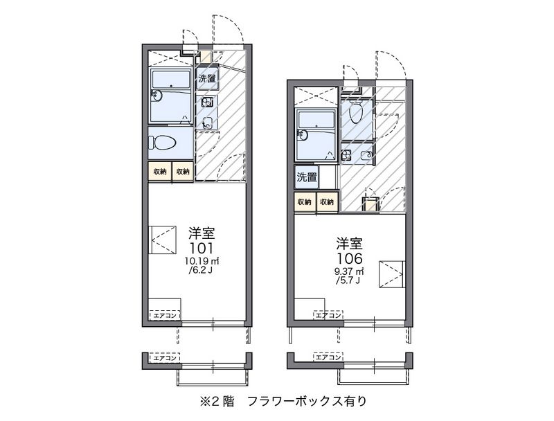 レオパレス昴５５５Ｆ 間取図