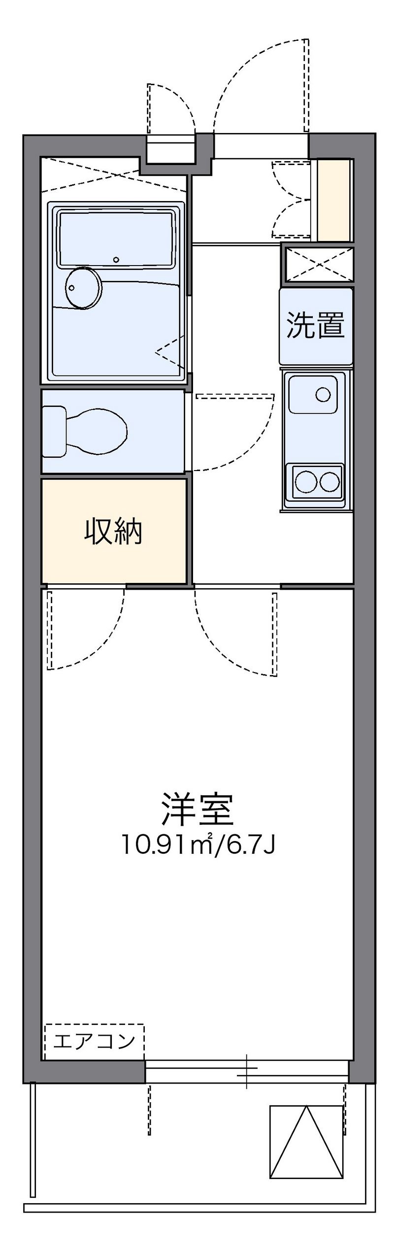レオパレスクレール国見 間取図