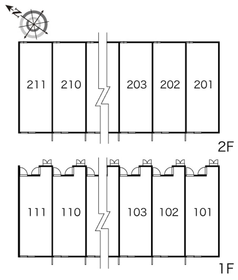 レオパレスエクレール　ヴィラ 間取配置図