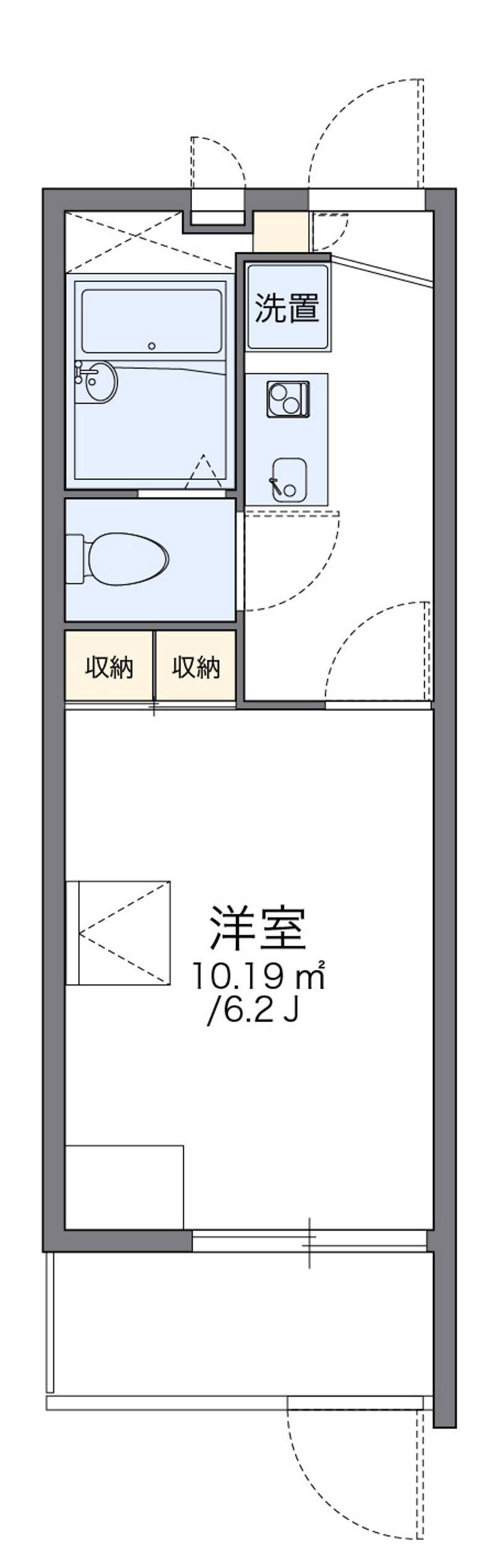 レオパレスブルーファン 間取図