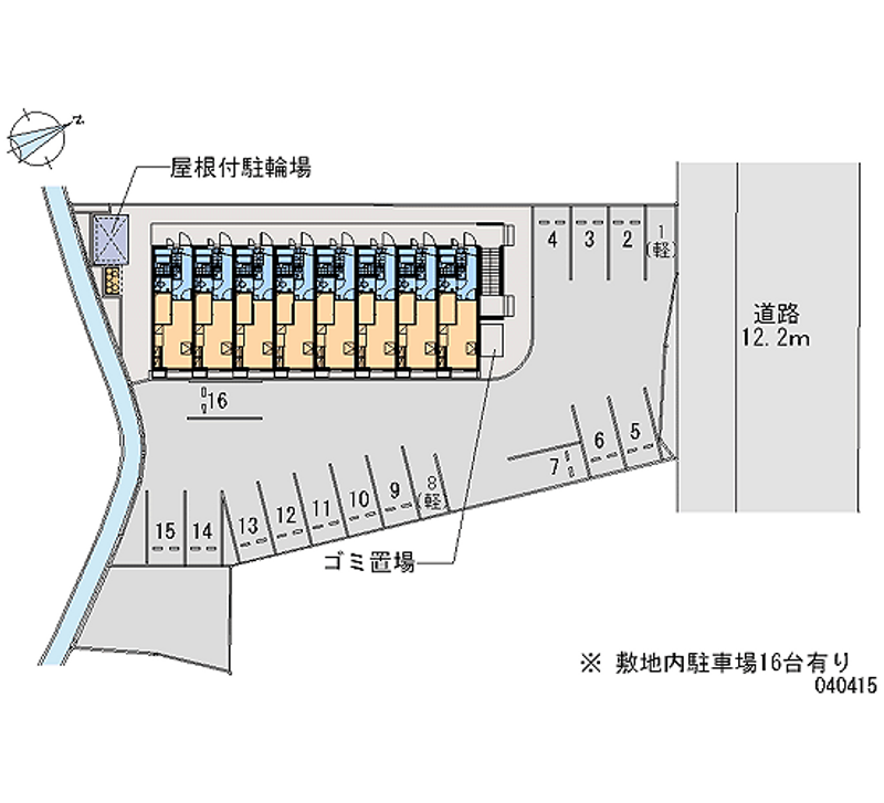 レオパレスメルシー市場 月極駐車場