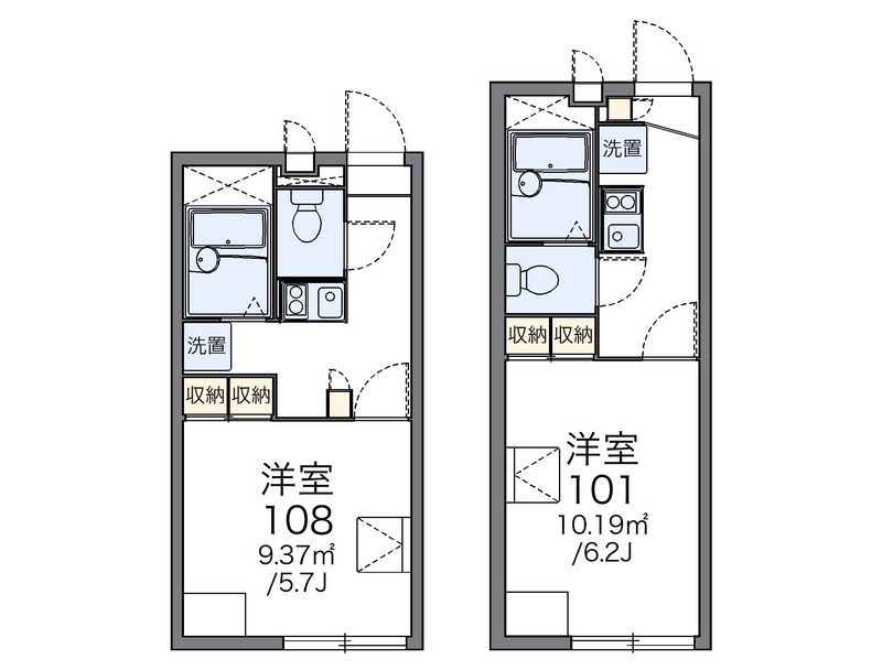 レオパレスのぞみ 間取図