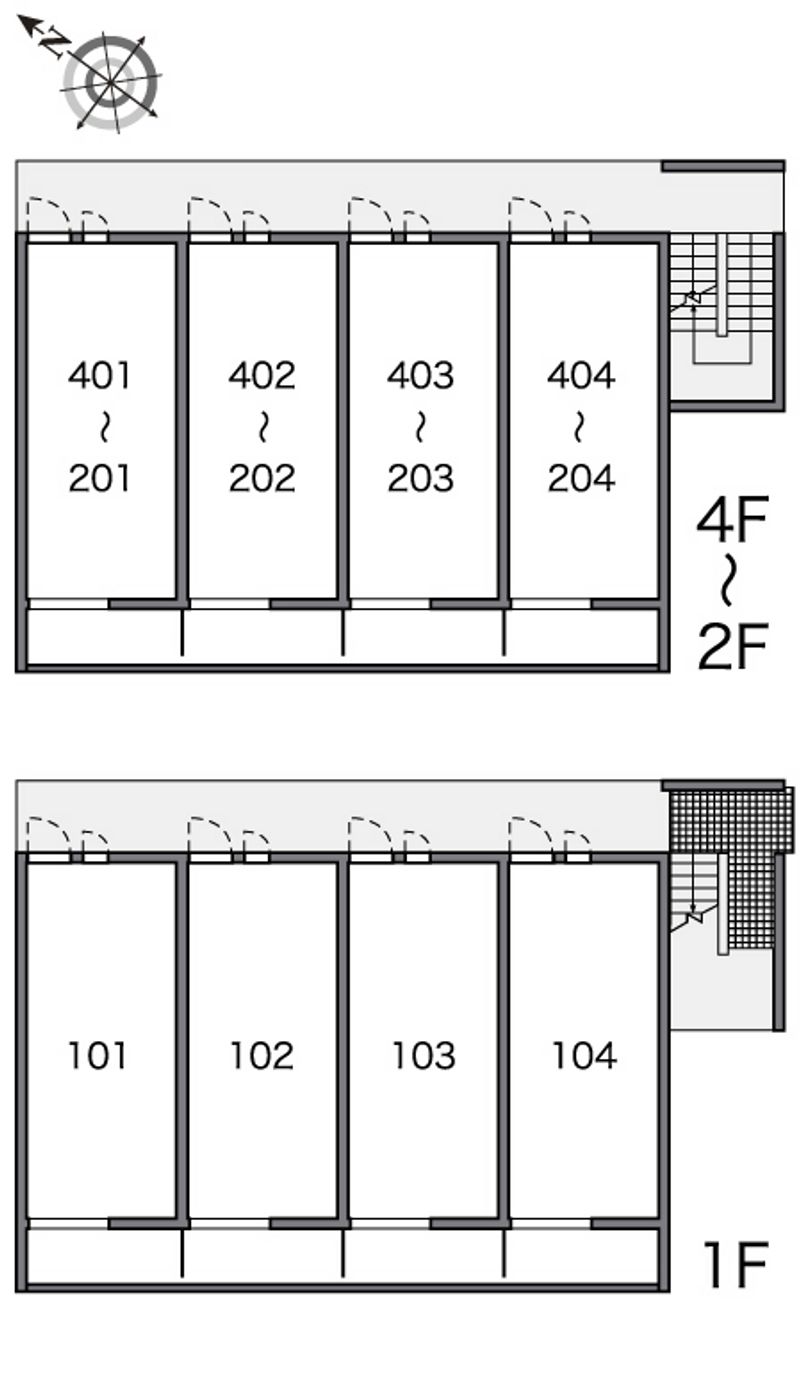 レオパレスヘリテージ新都心 間取り配置図